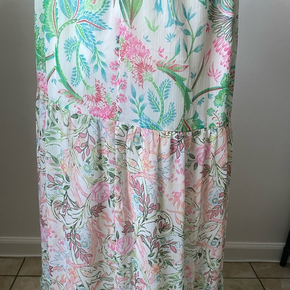 NWOT House Of Harlow 1960 Deep V Floral Print Flowy Boho Maxi Dress Size S - Picture 11 of 14